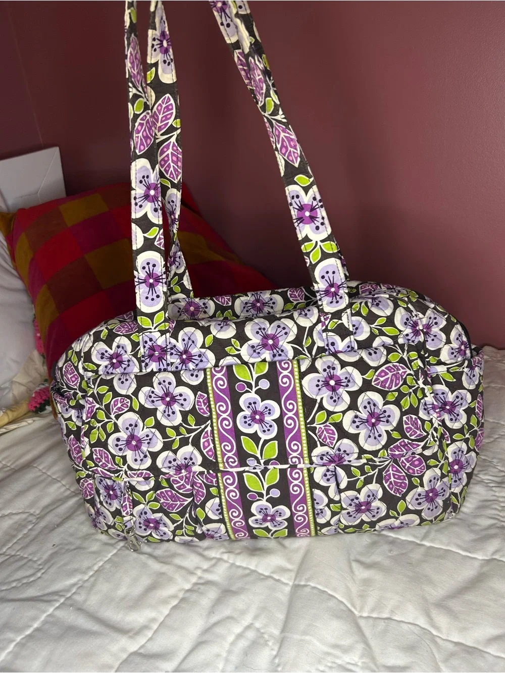 Vera Bradley Plum Point Quilted diaper bag